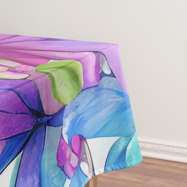 Blue Butterfly In a Field of Flowers Tablecloth (In Situ)
