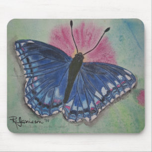 BLUE BUTTERFLY IN A MEADOW MOUSE MAT