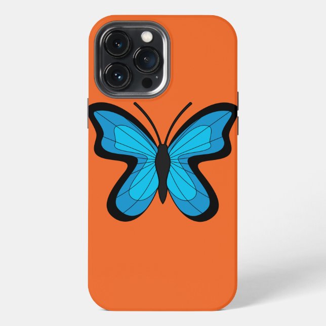 Blue Butterfly iPhone Case (Back)