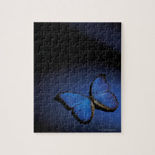Blue butterfly jigsaw puzzle