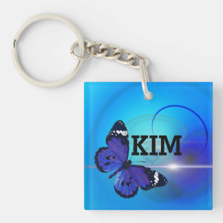 Blue Butterfly Key Ring