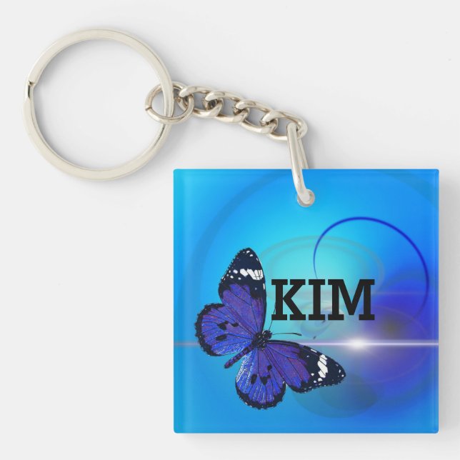 Blue Butterfly Key Ring (Front)