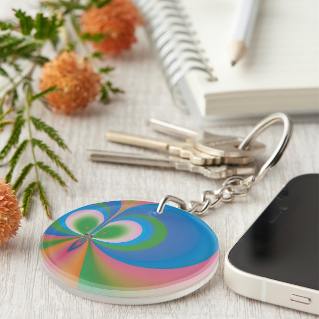 Blue Butterfly Key Ring (Front Right)