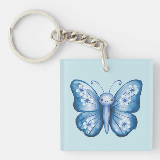 Blue Butterfly Key Ring (Front)