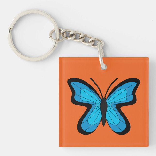 Blue Butterfly Key Ring (Front)