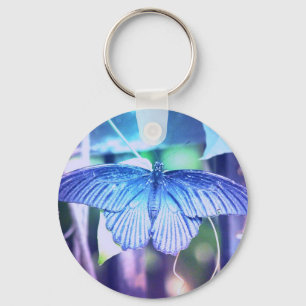 Blue Butterfly Keychain