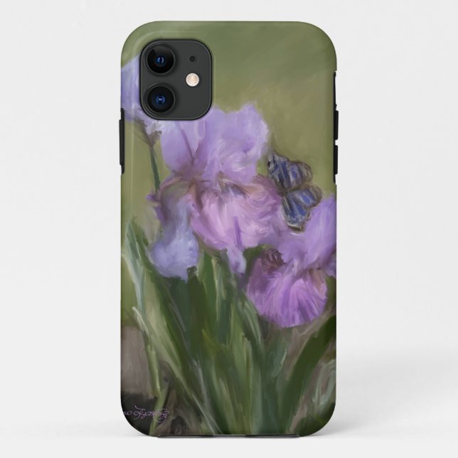 BLUE BUTTERFLY LANDING Case-Mate iPhone CASE (Back)