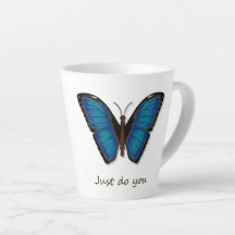 Blue Butterfly Latte Mug