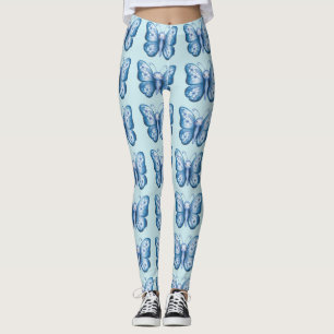 Blue Butterfly Leggings