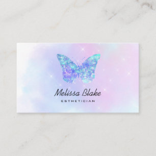  •blue butterfly logo business card