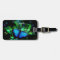 Blue Butterfly Luggage Tag with Leather Strap
