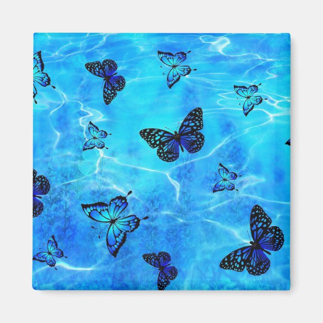 Blue Butterfly Magnet (Front)