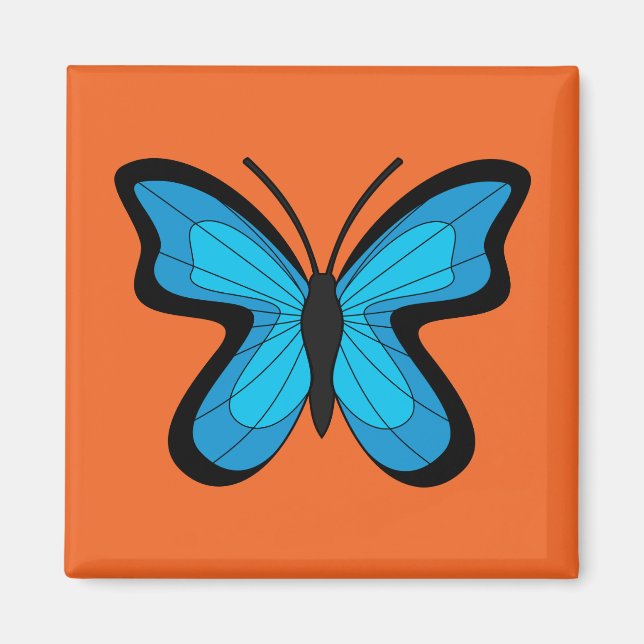 Blue Butterfly Magnet (Front)