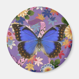 Blue Butterfly Magnet