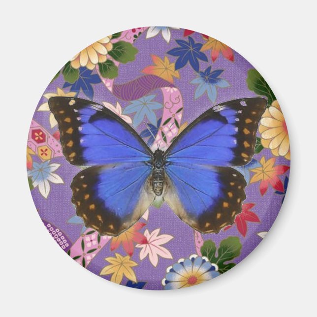 Blue Butterfly Magnet (Front)