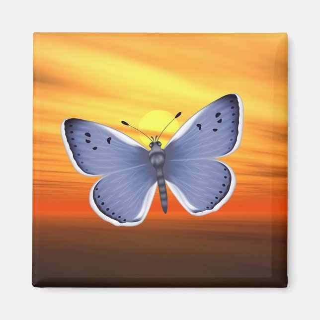 Blue Butterfly Magnet (Front)