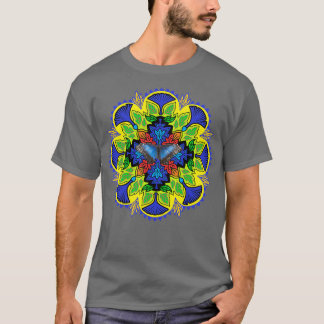 Blue butterfly Mandala 1 T-Shirt