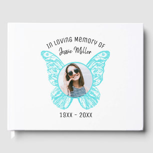Blue Butterfly Memorial Guest Book