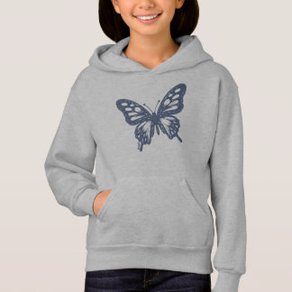 Blue Butterfly Minimal Nature Art by Papil