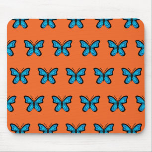 Blue Butterfly Mouse Mat
