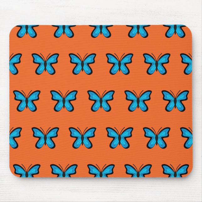 Blue Butterfly Mouse Mat (Front)
