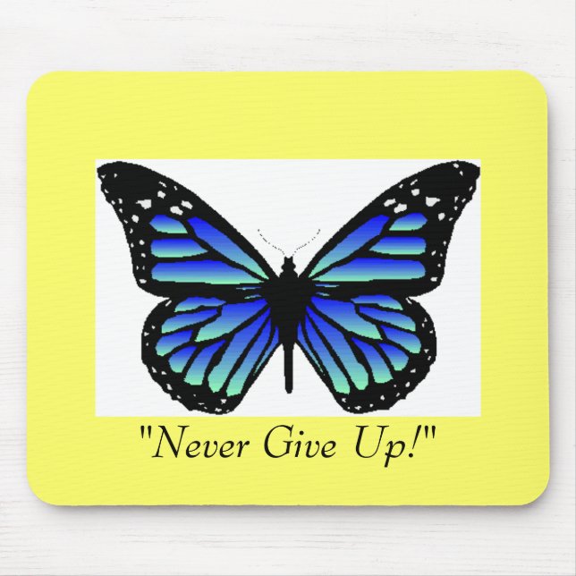 blue butterfly, mouse mat (Front)