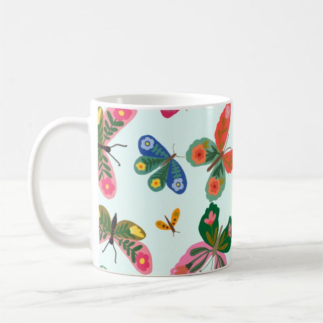 Blue Butterfly mug design  (Left)