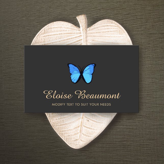 Blue Butterfly Nature Business Card (Creator Uploaded)