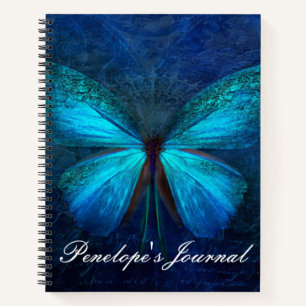 Blue Butterfly of Joy & Luck Notebook
