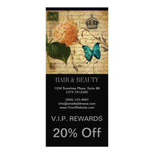 blue butterfly paris scripts french botanical rack card