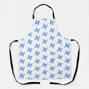Blue Butterfly Pattern  Apron