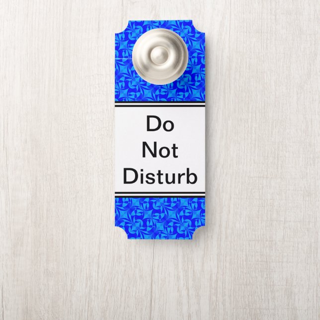 Blue Butterfly Pattern by Kenneth Yoncich Door Hanger (On Knob)