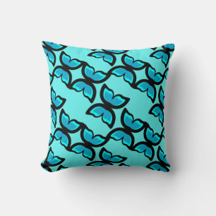 Blue Butterfly Pattern Cushion