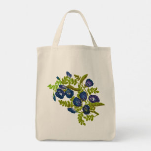 blue butterfly pea  tote bag