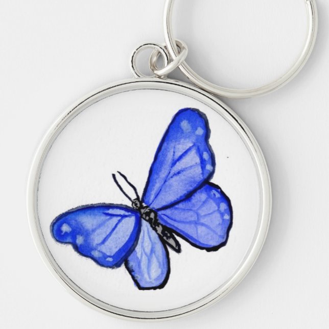 Blue Butterfly Pendant Keychains (Front)