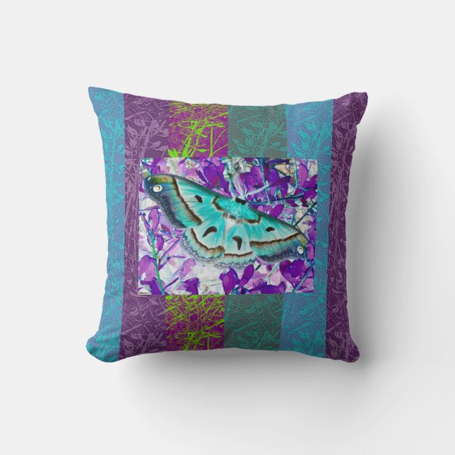 Blue Butterfly Pillow (Front)