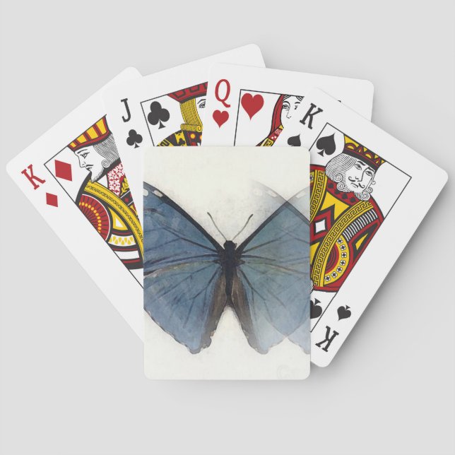 Blue Butterfly Playing Cards (Back)