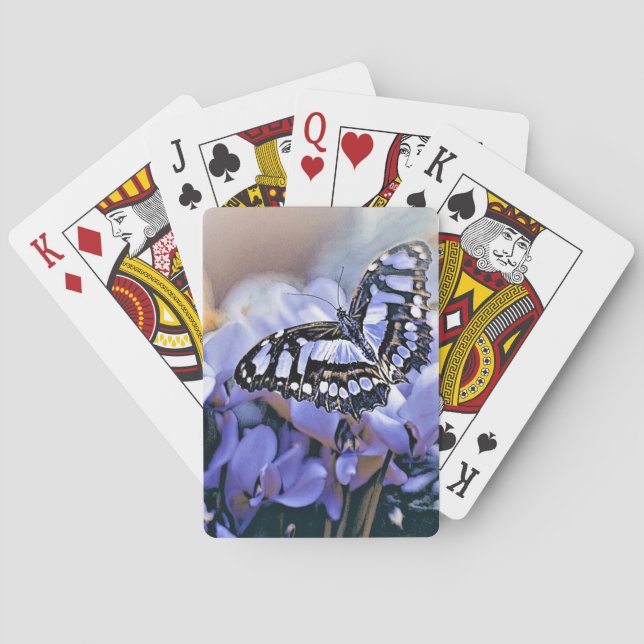 Blue Butterfly Playing Cards (Back)