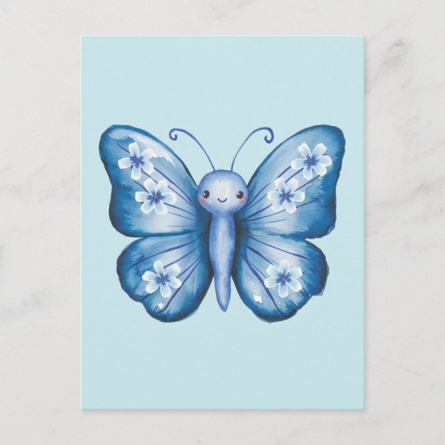 Blue Butterfly Postcard (Front)