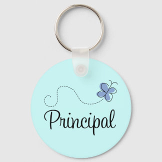 Blue Butterfly Principal Gift Key Ring