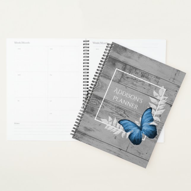 Blue Butterfly Rustic Planner (Display)