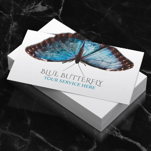 Blue Butterfly Salon & Spa Elegant Business Card