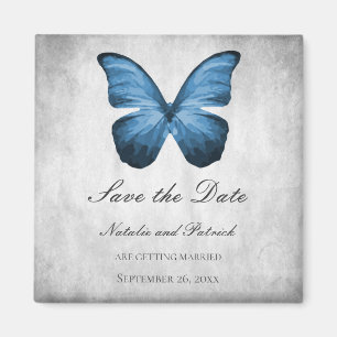Blue Butterfly Save the Date Magnet