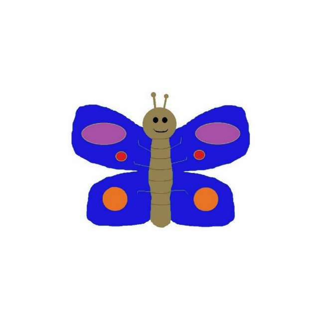 Blue Butterfly sculpture Photo Sculpture Magnet (Front)