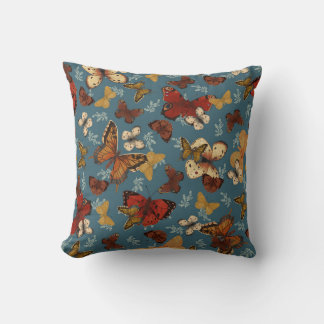 blue Butterfly seamless pattern Cushion