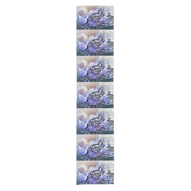 Blue Butterfly Short Table Runner (Front)
