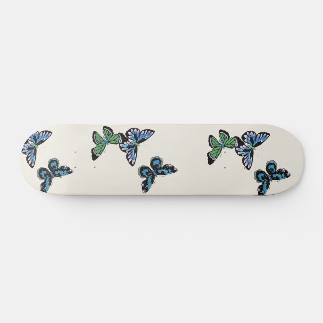 Blue butterfly skateboard (Horz)