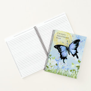 Blue Butterfly Spiral Notebook