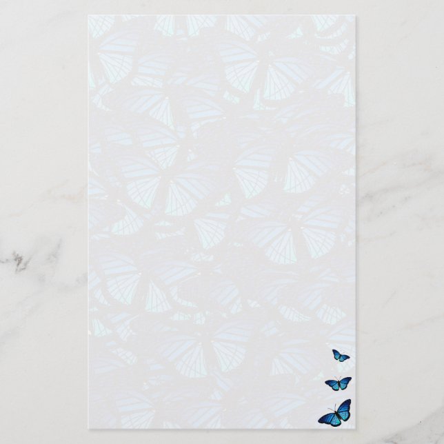 Blue butterfly stationary stationery (Front)