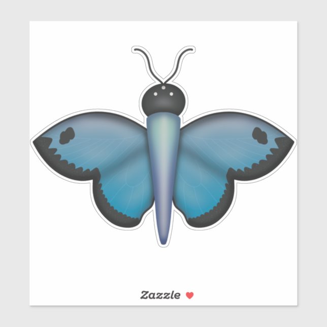 Blue Butterfly Sticker (Sheet)